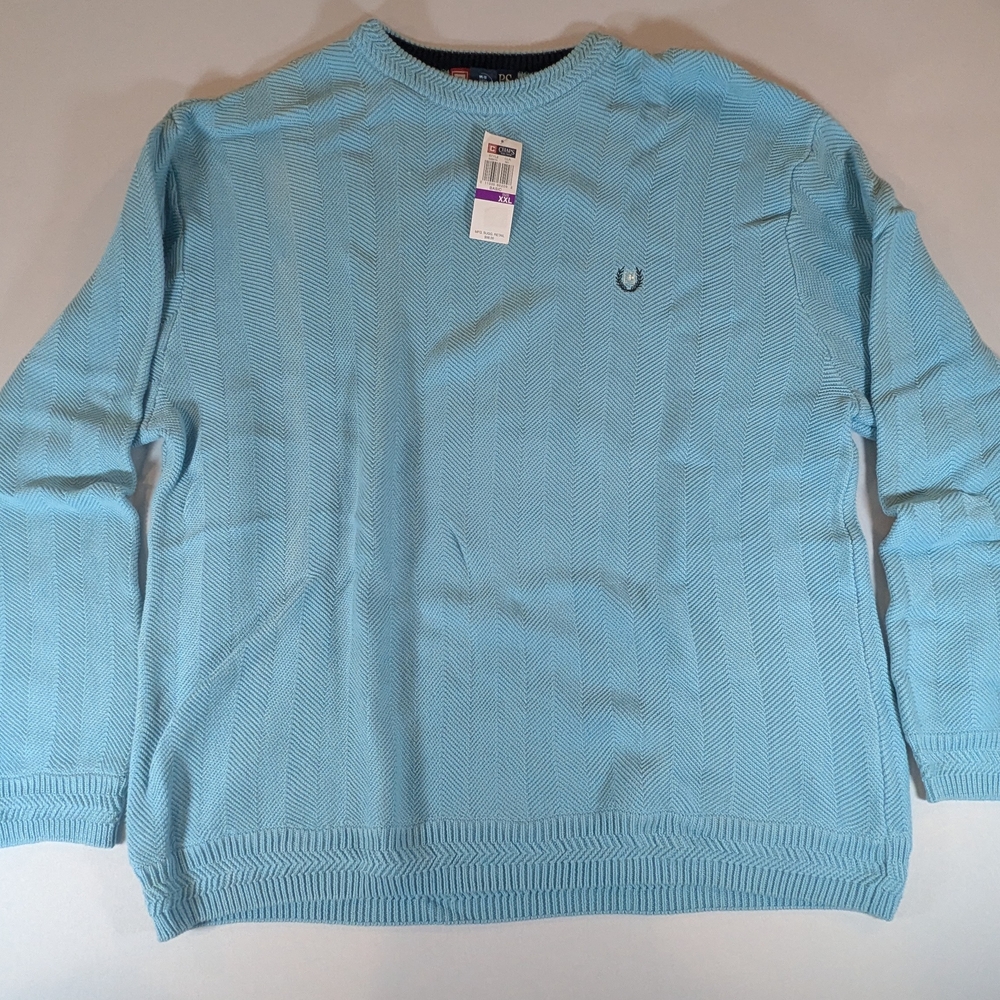 Men's Chaps Light Blue Knit Sweater NWT
